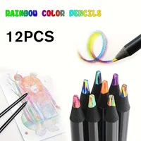 12pcs Gradient Color Wooden Colored Rainbow Pencils 2