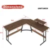 L Shaped Desk Corner Gaming Desk Computer Desk with Large Desktop Studying and Working  for Home and Work Place 5