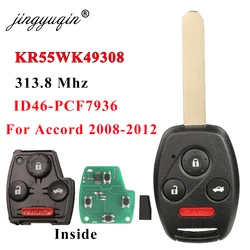 Enhanced Remote Key Fob with ID46 Chip - 313.8 MHz - Uncut 2/3/4 Button (4BTN ID46 - 7936)