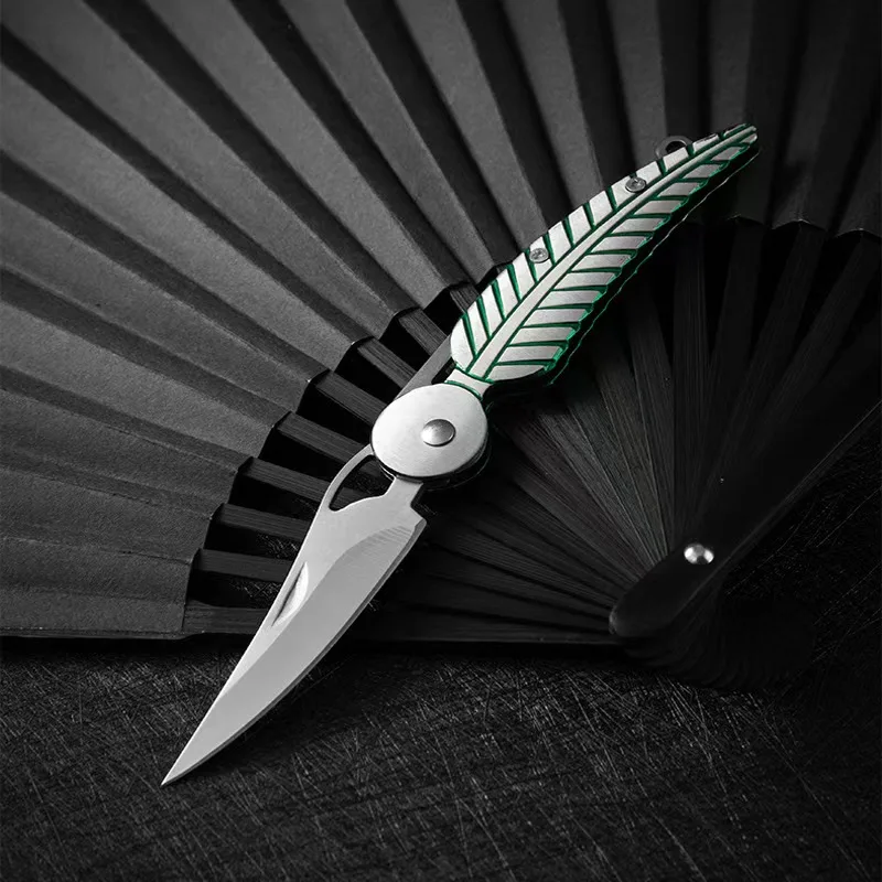Outdoor Folding Knife Creative Leaf EDC Mini Sharp Portable Stainless Steel