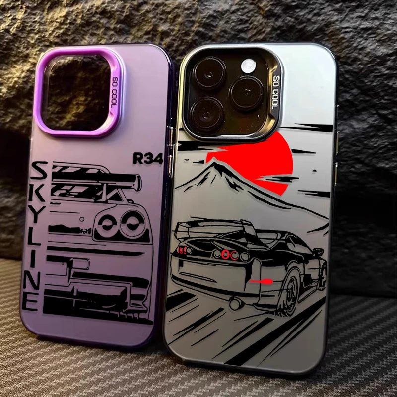 JDM Sports Drift Racing Matte Back Phone Case