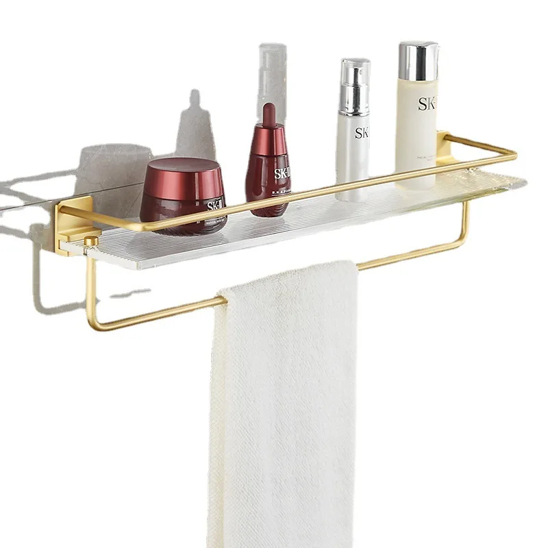 White Toilet Floating Shelf Acrylic Bathroom Storage Rack Toilet Towel Rack  Wall Hanger with Towel Bar Storage Organizer - AliExpress