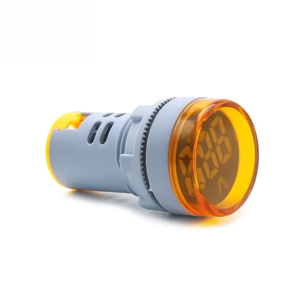 LED Digital Voltmeter 22mm Round LED Indicator Pilot Lamp AC 60-500V Volt Mini Voltage Tester Meter Monitor Power