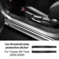 Universal Car Door Anti - Scratch Side Step Guard Stickers (1Pair Carbon Style)