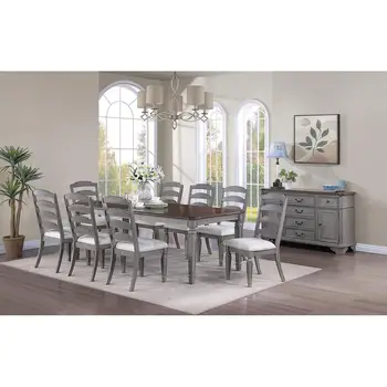 Contemporary 9 Piece Dining Table Set 1