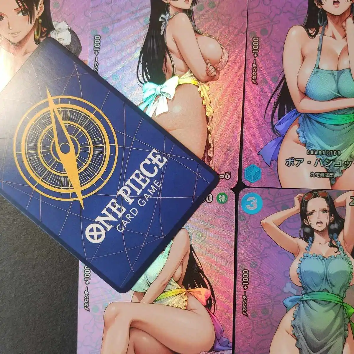 9Pcs/set Diy One Piece Robin Hancock Perona Maid Series Color Flash Card Self Made Classic Anime Collection Cards Gift Toy