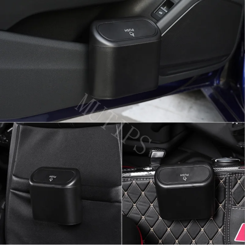 Car Portable Mini Trash Can Hanging Flip Lid Dustbin For BYD Atto 3 Yuan plus Seal Han EV Dolphin Accessories