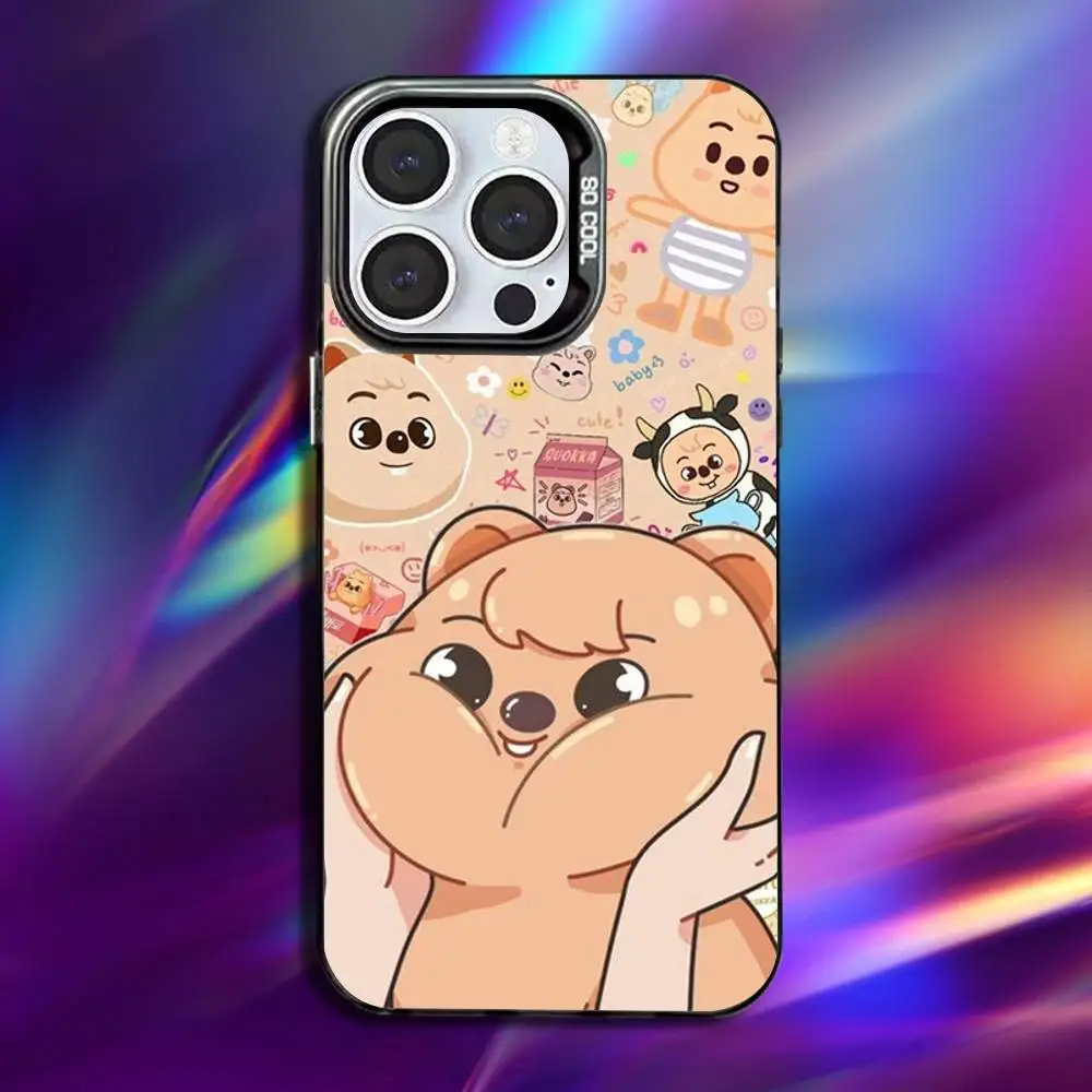 Kpop Stray-Kids Skzoo Anti-Fall Black Matte Hard Bumper Phone Case