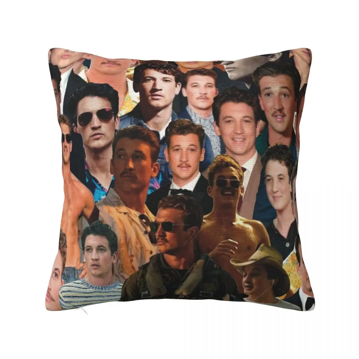 

Miles Teller Photo Collage Throw Pillow luxury throw pillow covers Custom Cushion Decorative pillowcase