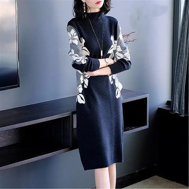 Fairy Dress Dames Vintage Jurk Japanse Geruite Wollen Jurk Met