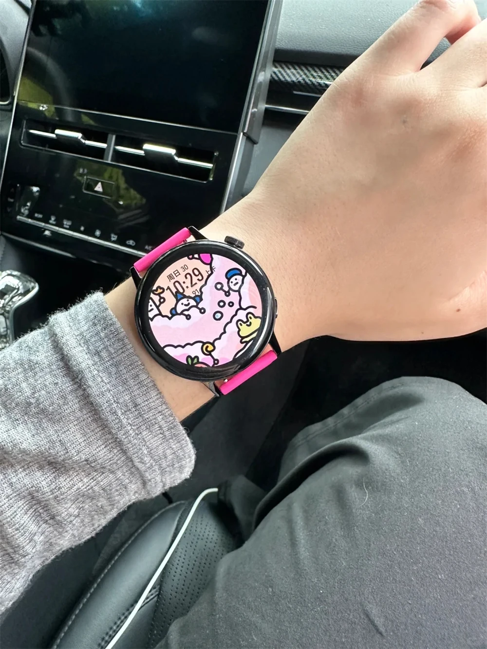 i*2様 【新品未開封】Sサイズ SUKARA 上下セット モーヴピンク 20MM Rose Pink Silicone Strap For Samsung Galaxy Watch Band