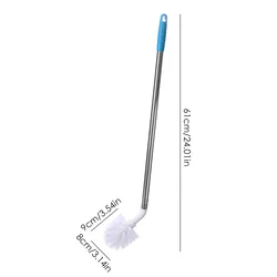 Versatile Long - Handled Nylon Bristle Brush for Deep Cleaning Large Bottles (White1)