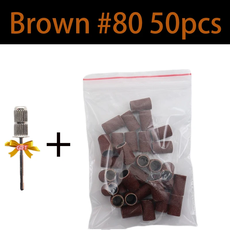 80 120 180 240 Grit Cutter Zebra Sanding Bands Nail Drill Bits Foot Care Polishing Manicure Gel Polish Remover Replacement