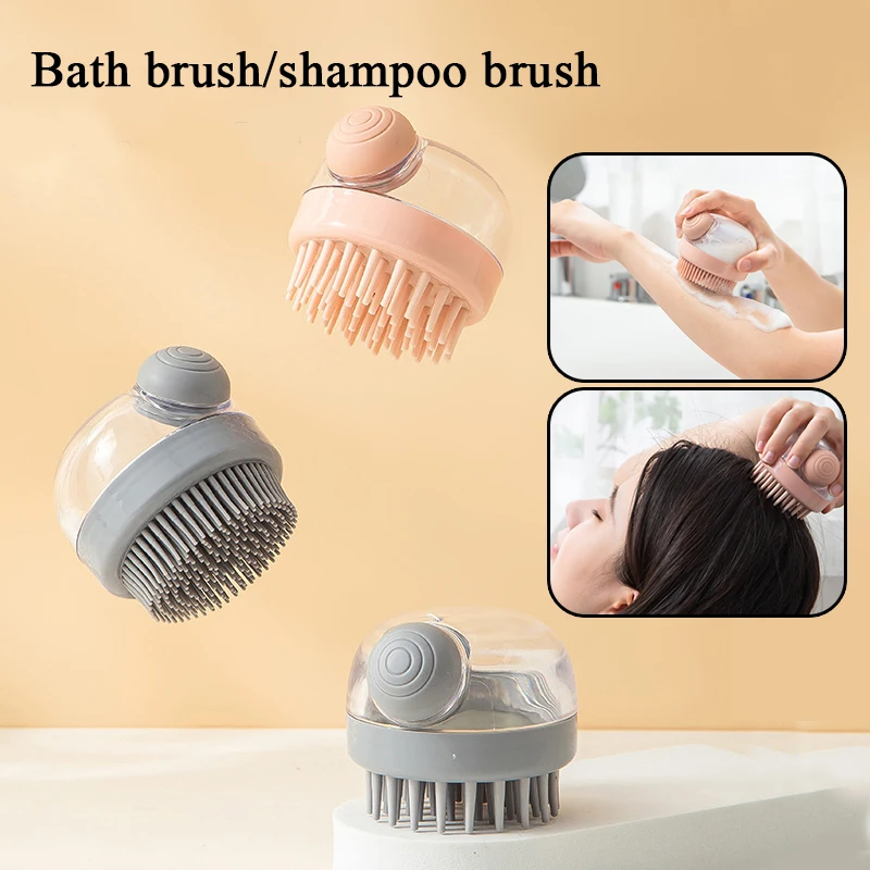 

Wash Bath Shower Body Brush Soft Silicone Exfoliating Skin Shampoo Brush Bath Facial Massage Brushes Supplies Dropship