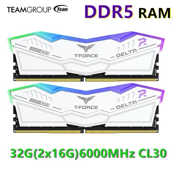 TEAMGROUP DDR5 RamT-Force Delta RGB Ram 32GB (2x16GB) 6000MHz PC5-48000 CL30 Memoria de escritorio compatible con Intel XMP 3.0 y AMD Expo 1