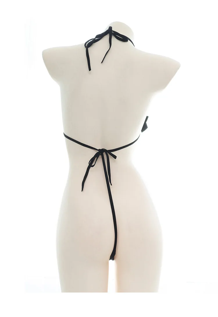 Bikini Sexy striped straps Lingerie cosplay bat black Mini Bikini Erotic cosplay Costumes Underwear Set women cosplay costume