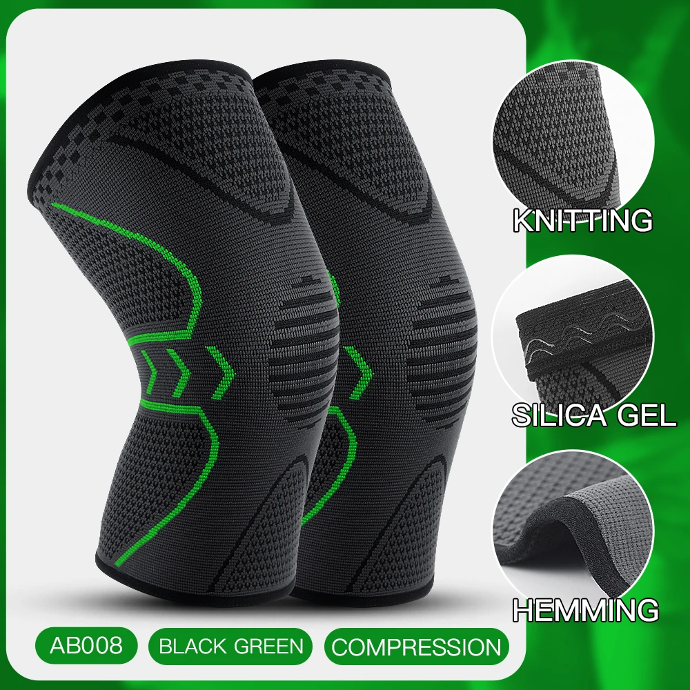 Kyncilor Compression Knee Support Joint Pain Arthritis Relief Running Fitness Anti Slip Silicone Brace Knee Pads