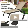 6-Position Adjustable Fabric Outdoor Patio Recliner Chair, for Poolside, Beach, Yard, Balcony, Pool Lounge Chairs 3