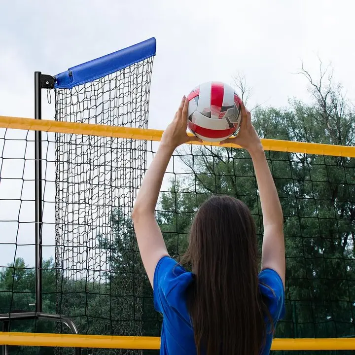 Volleyball Setter Trainer Net Adjustable Angle Volleyball Target Net for Indoor/Outdoor Practice Training Equipment