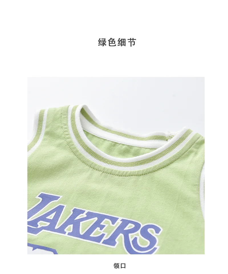 3PCS Summer Baby Clothes Boys Girls Sets Basketball NO .24.23.6 Children Suit Cotton Fashion Sports Outfit Jersey With Hair Band baby clothes penguin set