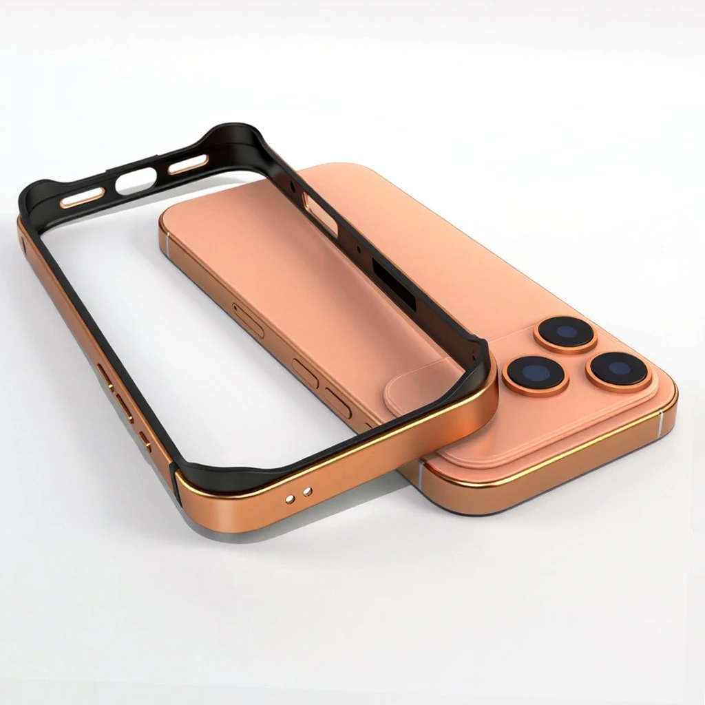 Aluminium Alloy Shockproof Metal Bumper Case with Silicone Armor Corners