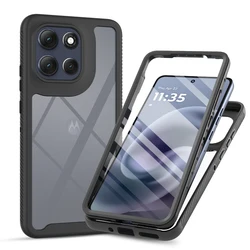 360° Full Protection Shockproof Phone Case with Screen Protector and Dual - Layer Design - Motorola Moto G86 (Black)