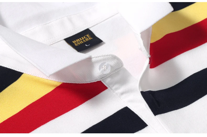 New Summer Cotton Striped Loose Stretching Polo Shirt for Men Bruce&Shark Fashion Casual Men's Polo Big Size 4XL Men POLOS 26 S72e56d2e87c54926943845cc2400bfc9J