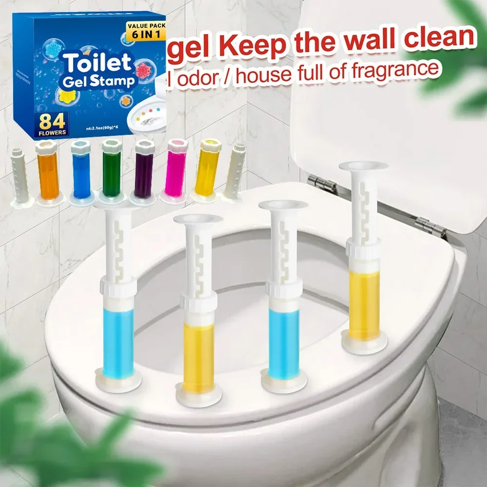 6in 1box floral toilet cleaning gel toilet deodorizing cleaner air freshener aromatherapy deodorizing cleaning and removing odor toilet cleaner gel toilet cleaner