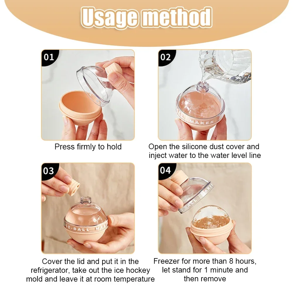 1pc Frozen Ice Ball Mold Whiskey Macaron Ice Cube Mold for Homemade Large In Kitchen Silicone Tray Kitchen Accessories