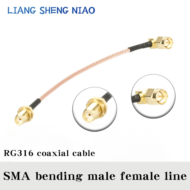 

0.1m-20m RG316 Cable SMA Male To SMA Male Female Nut Bulkhead Extension Coax Jumper Pigtail sma to sma plug Coaxial cable