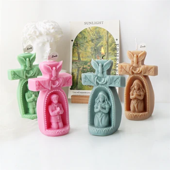 Cherub Prayer Candle Mold 1