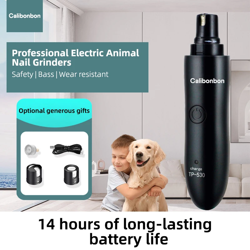 Calibonbon Pet nail grinder Electric animal nail grinders trimming dog cat claw removing shaving polishing machine