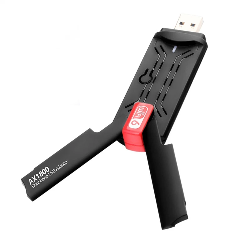 

1800Mbps Wifi 6 USB 3.0 Adapter 2.4G 5.8G WiFi6 Dongle Network Card Support Win 7 10 11 PC