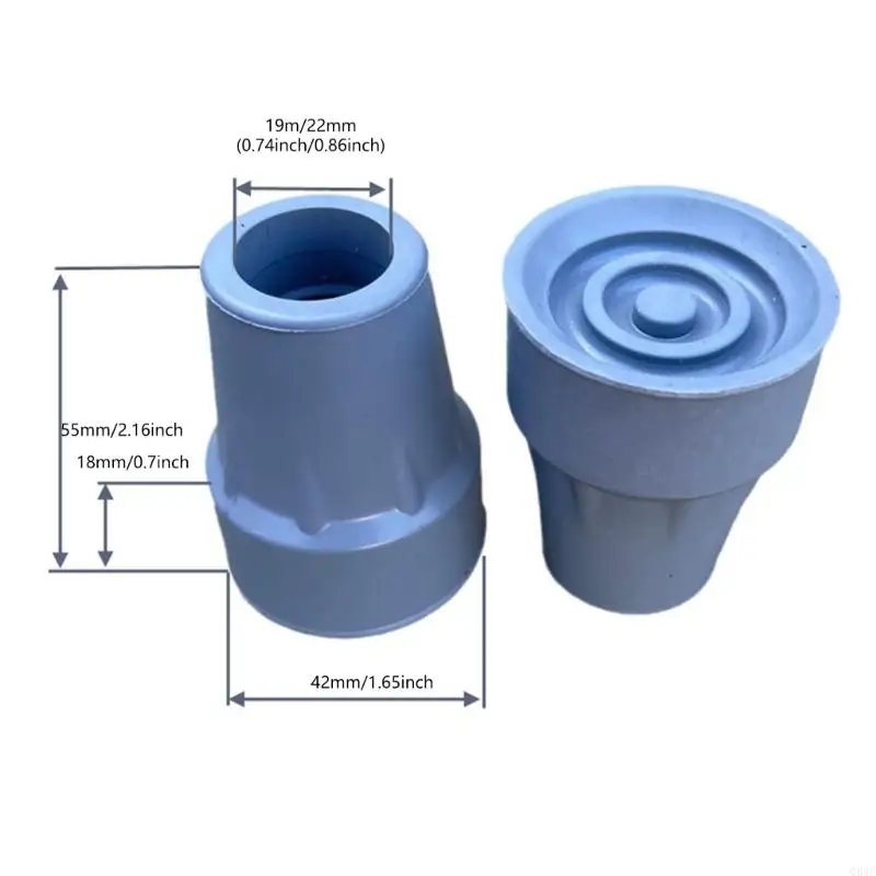 Q84C Walking Hiking Stick Ferrule Bottom End Cover Rubber Trekking Poles Caps Nonslip Foot Cover Crutch Cane Bottom Pad