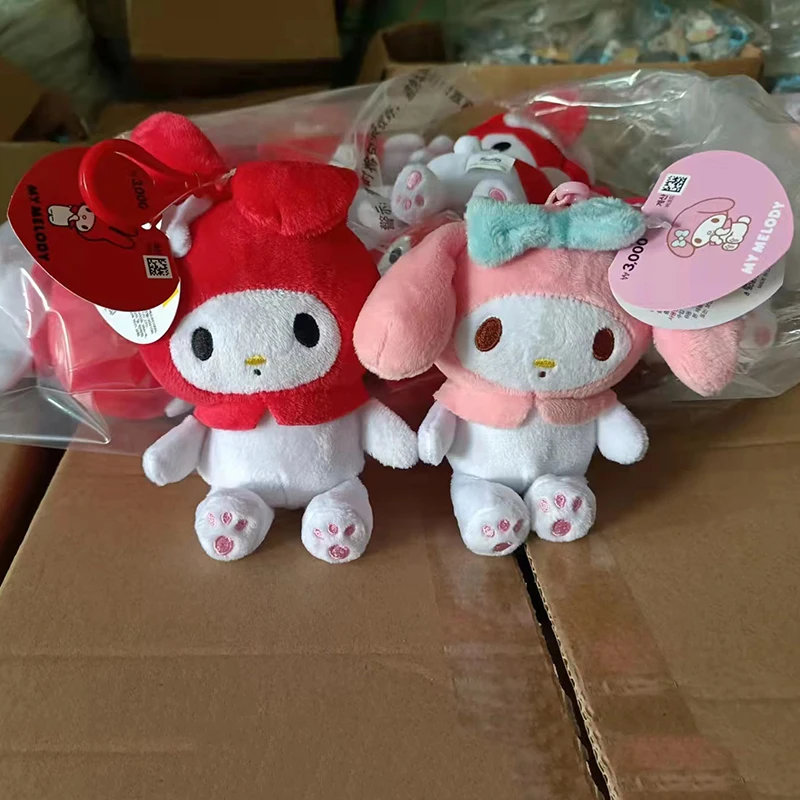Nuevos juguetes de peluche de la serie Sanrio Kawaii My Melody, muñeco de  peluche colgante Kuromi, llavero Animal, mochila, regalo para niñas