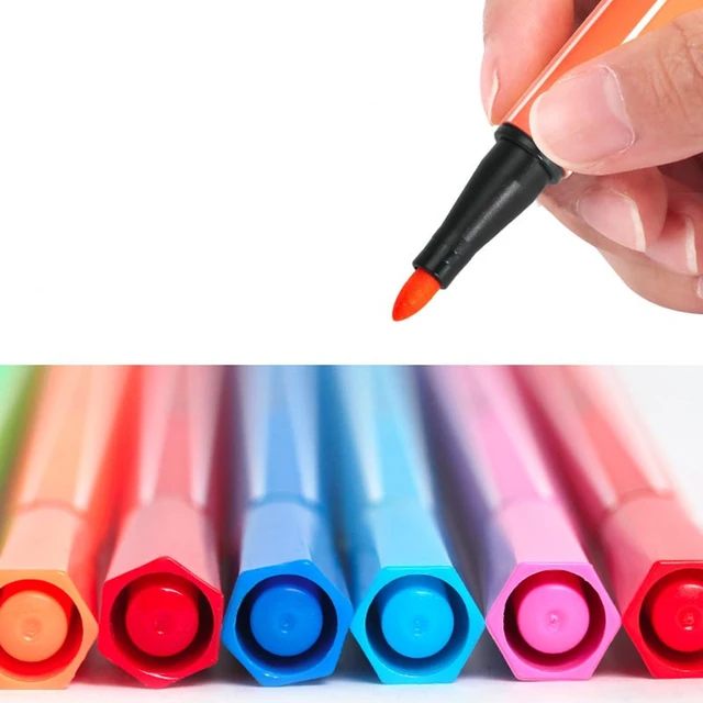 Lot De Feutres À L'eau Non Toxique Pour Enfant, Stylo À Aquarelle Lavable,  Marque De Peinture, Crayons De Couleurs Et Fournitures D'art De Dessin,  36/24/18/12 Pièces, - Kits Créatifs - AliExpress