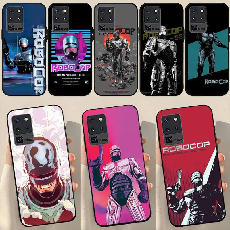R-Robocop Hot Movie Robots Custodia Per Telefono Per Samsung A91 S10Lite2020 A73 A72 A53 A52 A30 A12 Custodia Per Telefono Nera