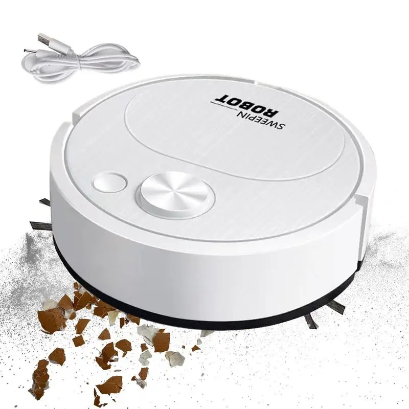 

Sweeping Robot Vacuum Cleaner Ultra-Quiet 3-in-1 Mini Cleaning Machine Suction Robotic Vacuums USB Charging Household Cleaner
