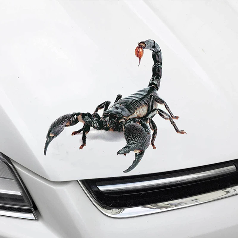 

3D Car Sticker Decals Spider Lizard Scorpion Sticker Cover Scratch Decal Truck Decor Waterproof High Stickiness Animal Stickers