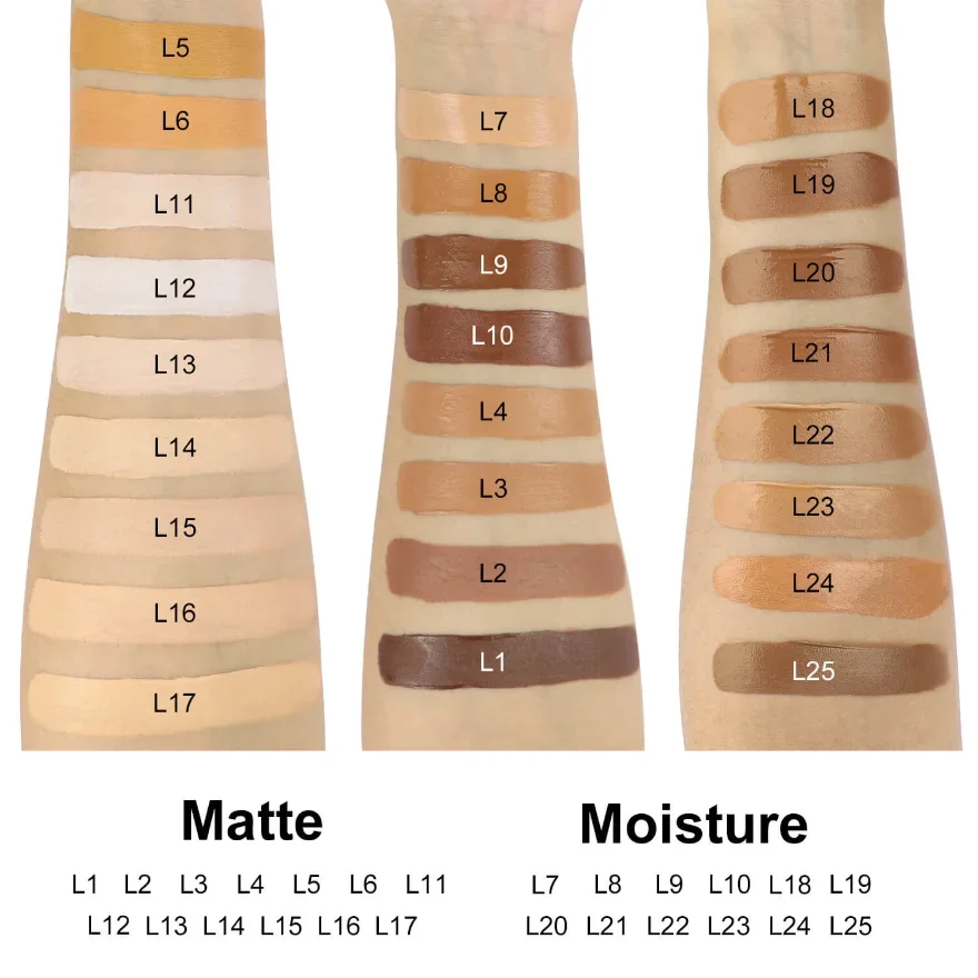 Oem Squeeze Foundation Velvet Matte 25 Colors Make-up Body Face Foundation Private Label Custom Face Foundation 5