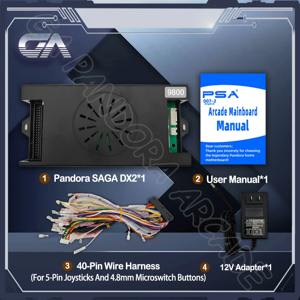 パンドラ サガ DX2 アーケードボックス 9800 in 1 PCB ゲームボード