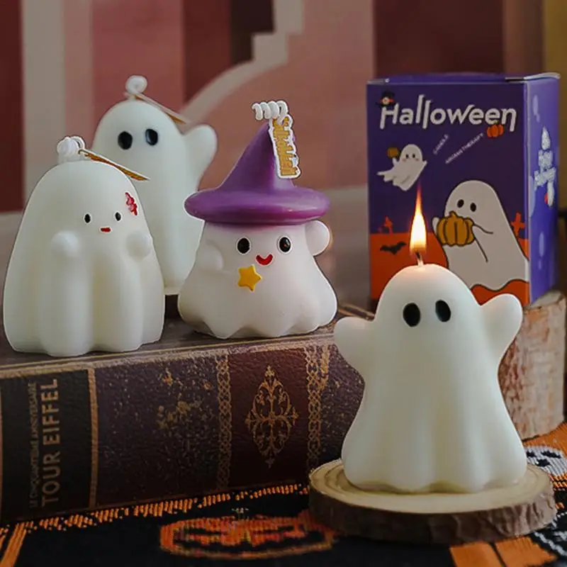 Halloween Ghost Candles Aromatherapy Candles Decoration Horror Home Decor for Home Holiday Party Tabletop Decoration - Image 3