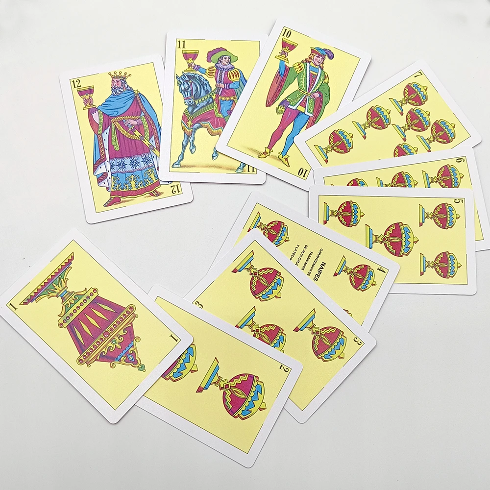 Waterproof PVC Poker Cards 40pcs Deck Spanish Playing Cards Family Party Game 62x95mm playing cards,plastic playing cards