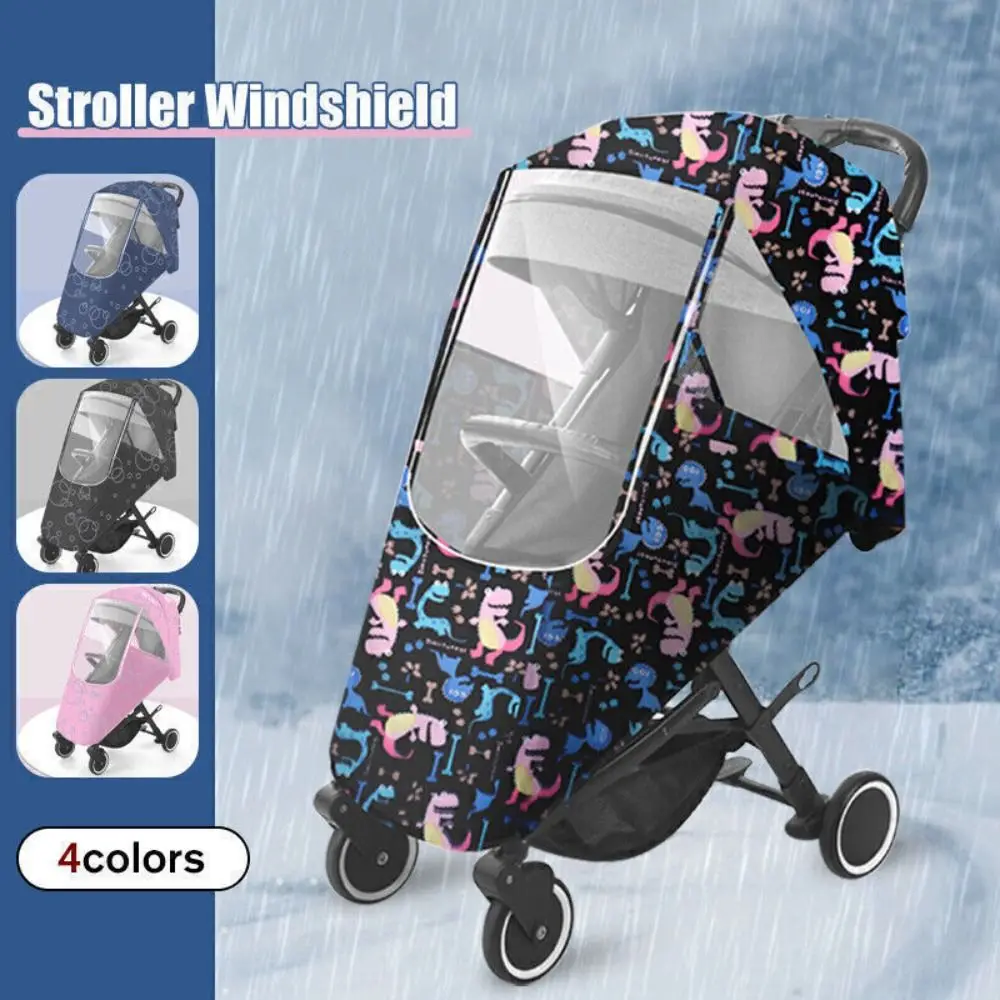 

Waterproof Stroller Rain Cover Oxford Cloth Wind Dust Shield Pushchairs Raincoat Winter Thicken Stroller Accessories