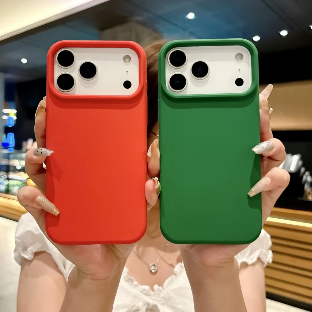 Luxury Liquid Silicone Shockproof Matte Soft Cover with Silicone Button Protection