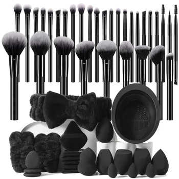 54PCS Makeup Tools:32PCS Makeup brush set+4PCS Makeup Tools+18PCS Makeup Sponges 1
