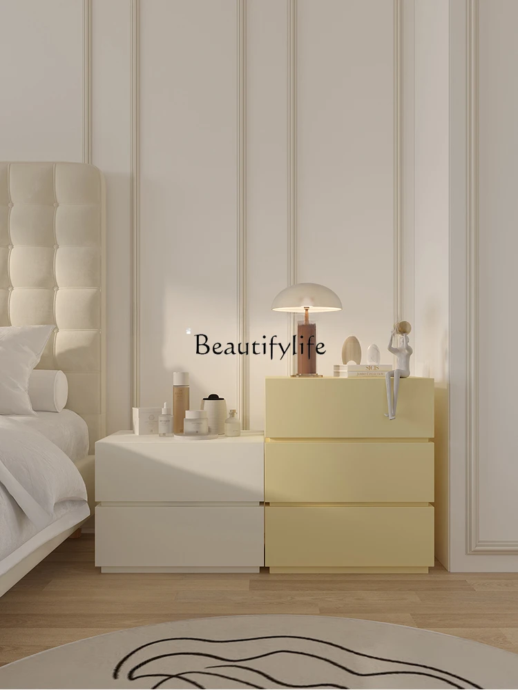 

Italian Minimalist Storage Bedside Table Nordic Bedroom Bedside Cabinet