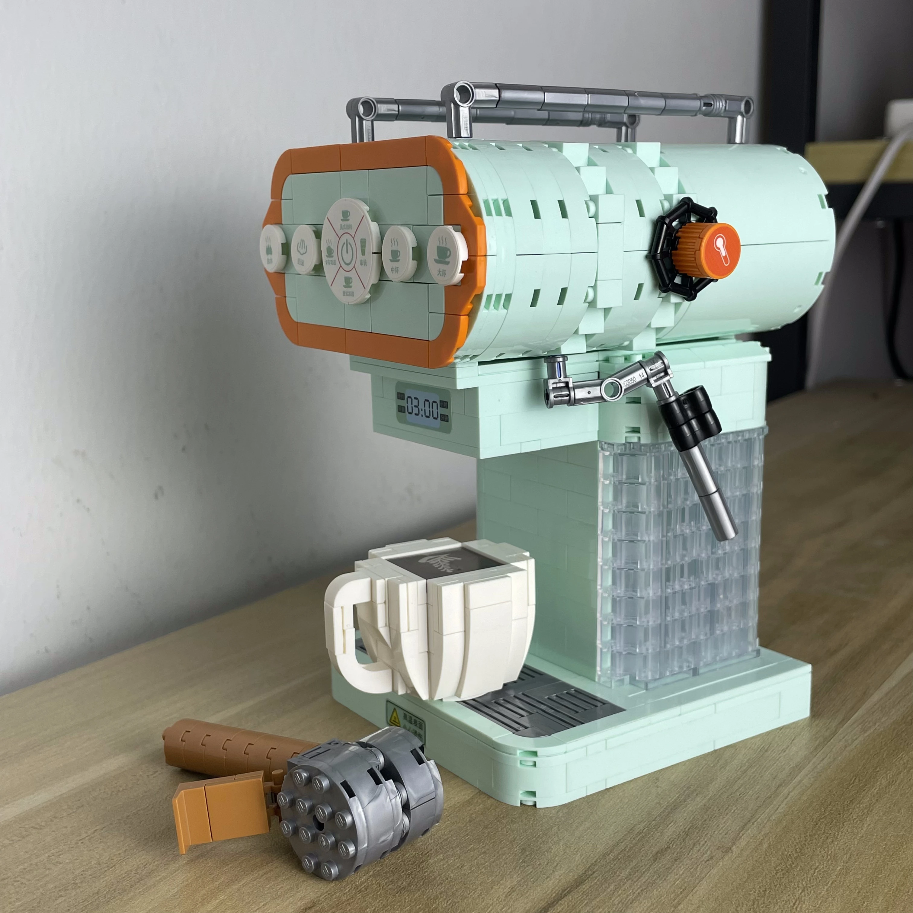 Vintage Bread & Coffee Machine Building Block Set - Creative Adult Simulation Toy, Unique Gift