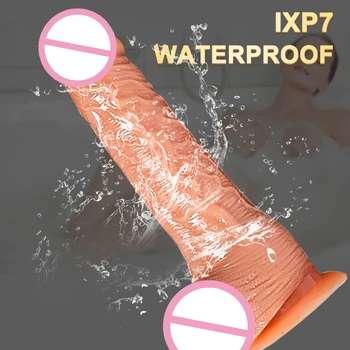 Remote Control Telescopic Realistic Penis Big Dildo Vibrator Sex Toys For Woman Suction Cup Female Adult Masturbator Machine 5