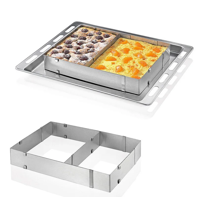 Rectangle Cake Mousse Mold - Stainless Steel Baking Molding Forming  Layering Cake Pastry Ring, Cutters Square Baking Metal Ring Molds